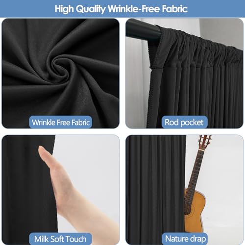 White Fabric Backdrop Curtain for Wedding and Party Decor
