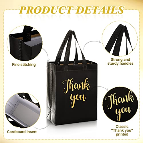 Glossy Thank You Gift Bags with Handles for Party Favors
