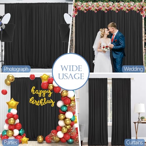 White Fabric Backdrop Curtain for Wedding and Party Decor