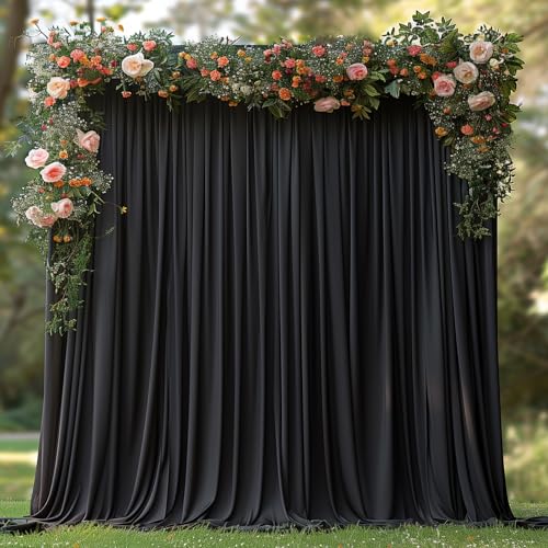 White Fabric Backdrop Curtain for Wedding and Party Decor