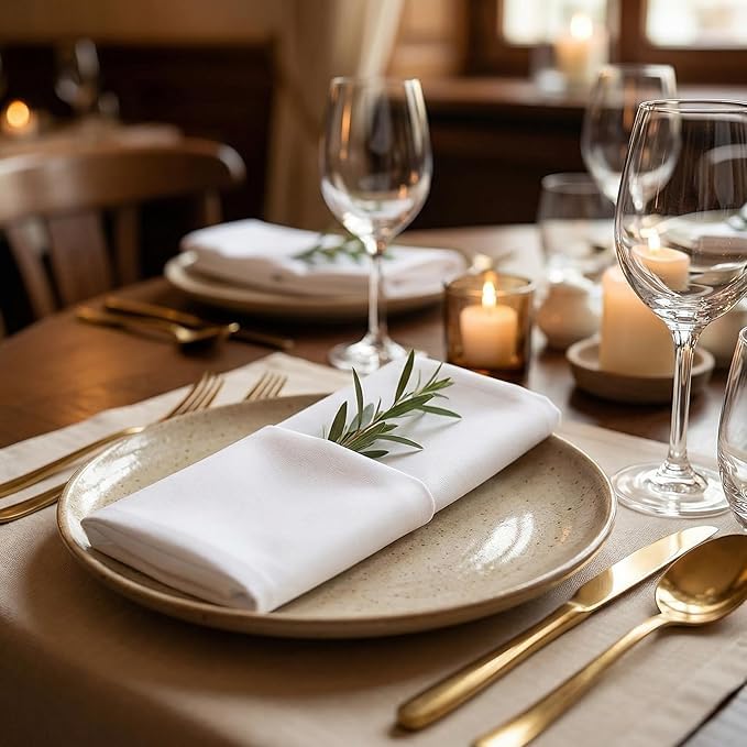 Cloth Dinner Napkins Set of 4 or 12 for Table Settings