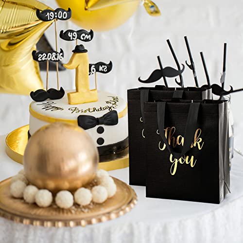 Glossy Thank You Gift Bags with Handles for Party Favors