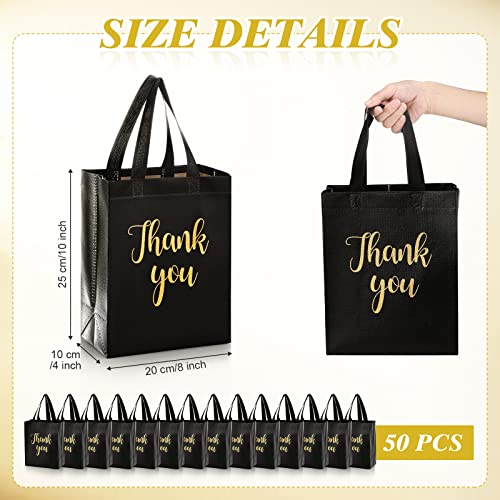 Glossy Thank You Gift Bags with Handles for Party Favors