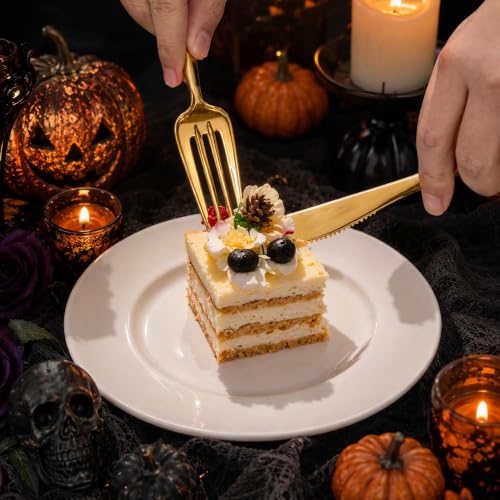 Gold Disposable Plastic Silverware Set 300 Pieces