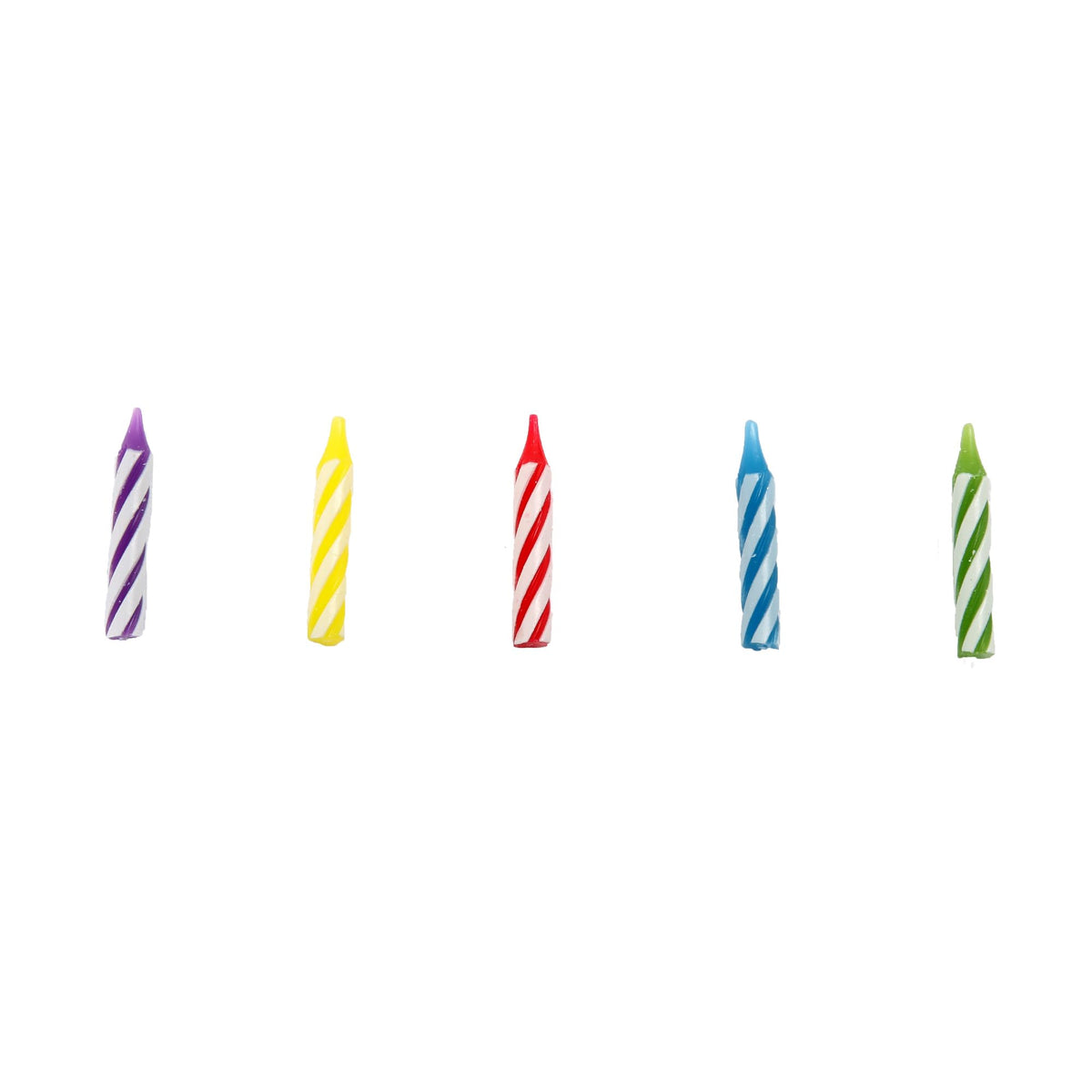 Multicolor Spiral Birthday Candles 500 Pack for Cakes and Parties