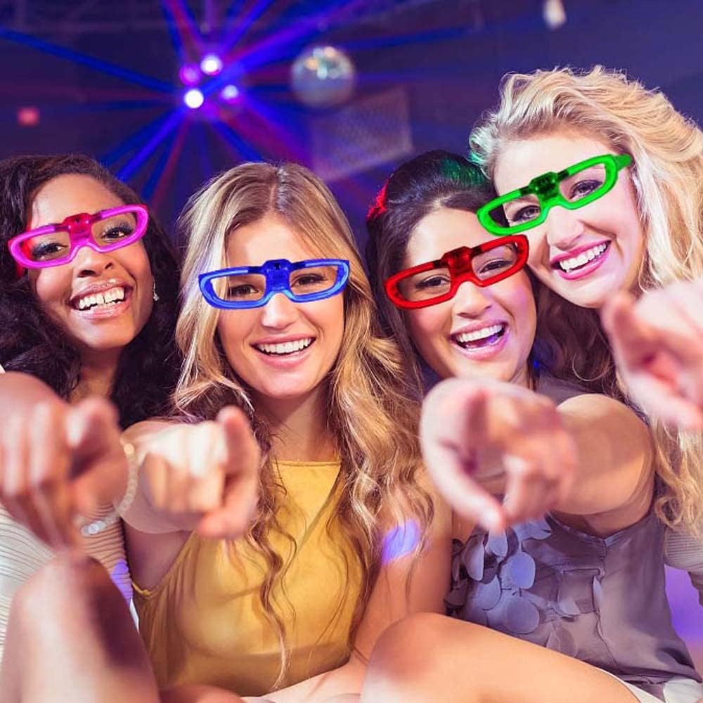 LED Light Up Party Glasses in 5 Neon Colors