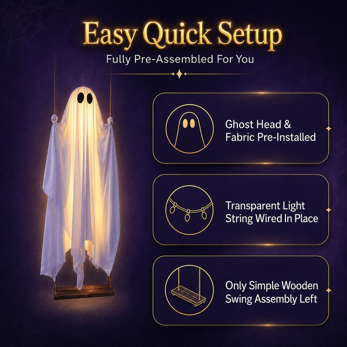 Glowing Ghost Outdoor Halloween Decorations