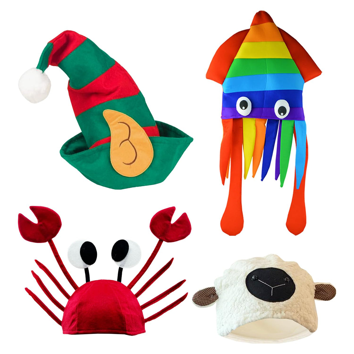 Assorted Funny Party Hats 12 Pack for Adults