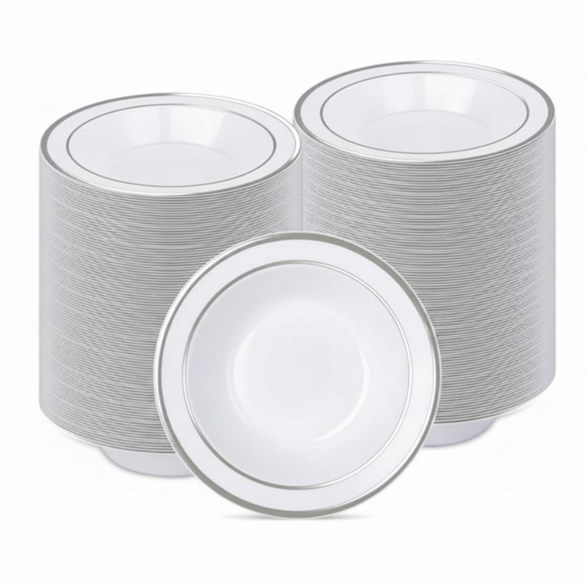 Disposable Plastic Bowls 6 oz for Parties and Catering