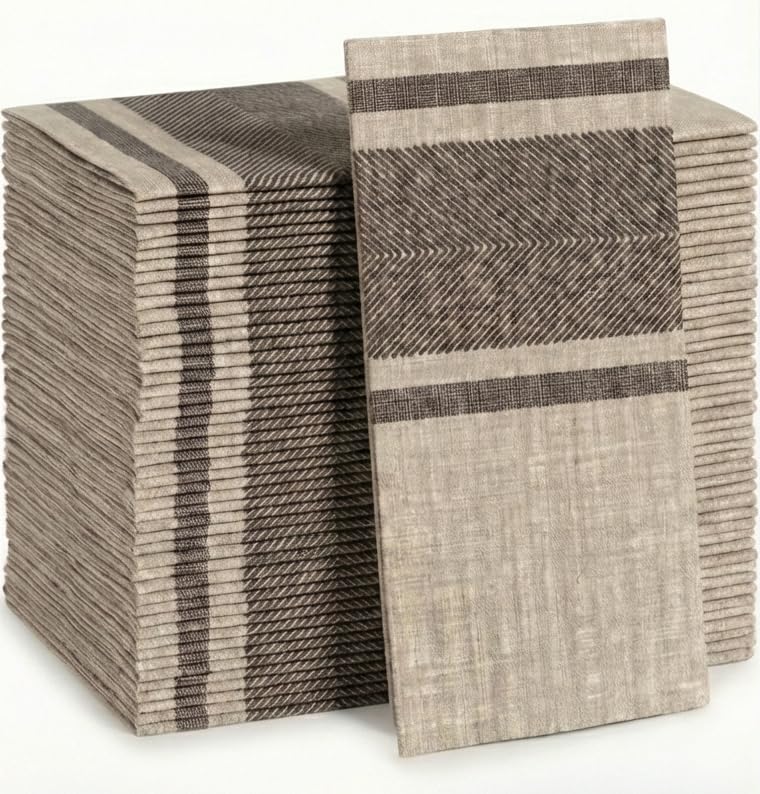 Linen Feel Disposable Guest Towels for Bathrooms and Events