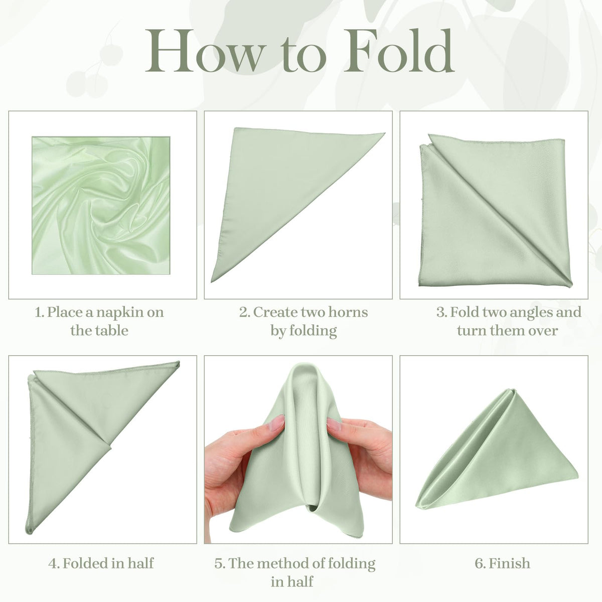 Sage Green Cloth Napkins 17 x 17 Inch 50 or 100 Pack