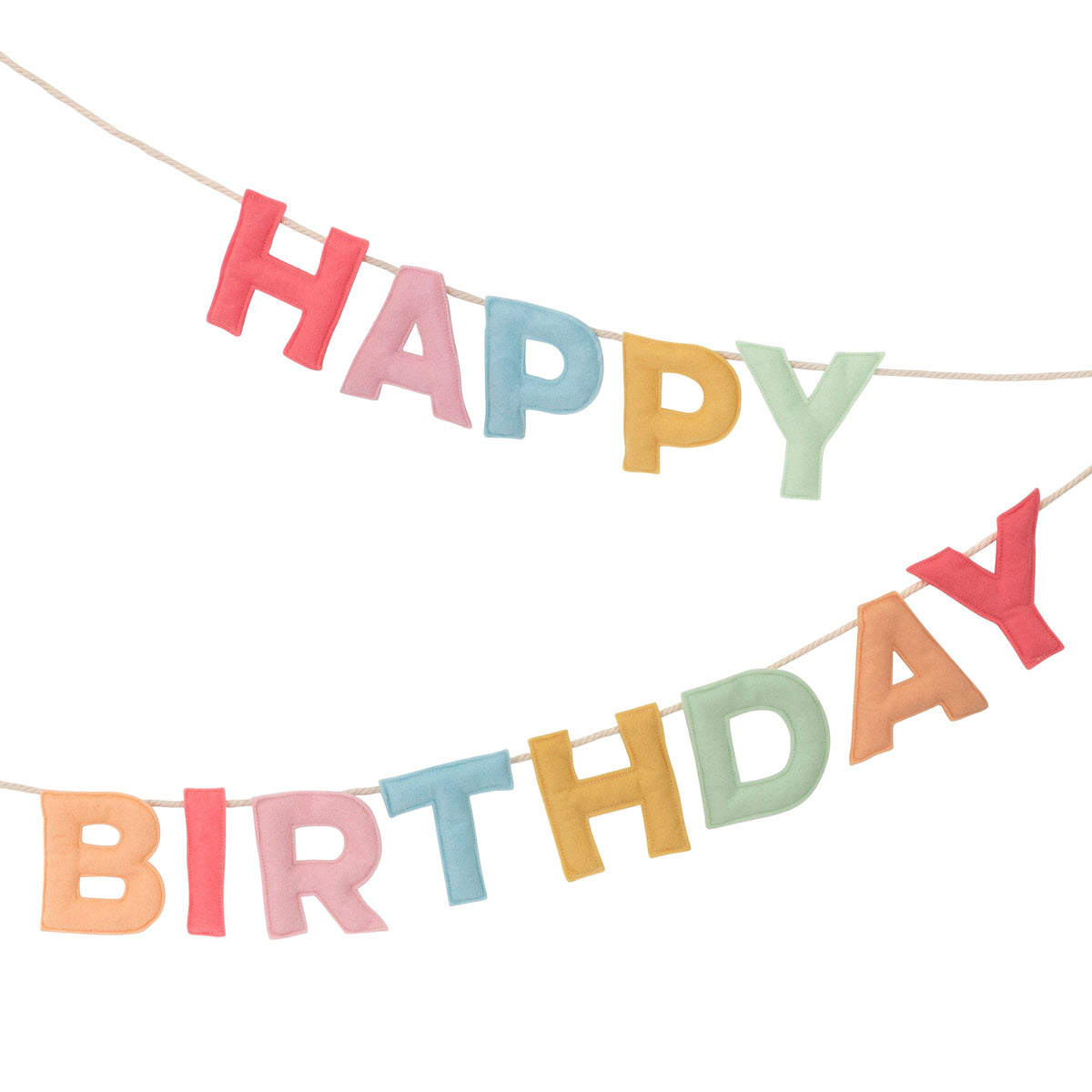 Happy Birthday Felt Letter Banner for Party Decorations