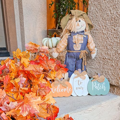 Artificial Fall Maple Leaf Garland 5 Pack for Autumn Decor