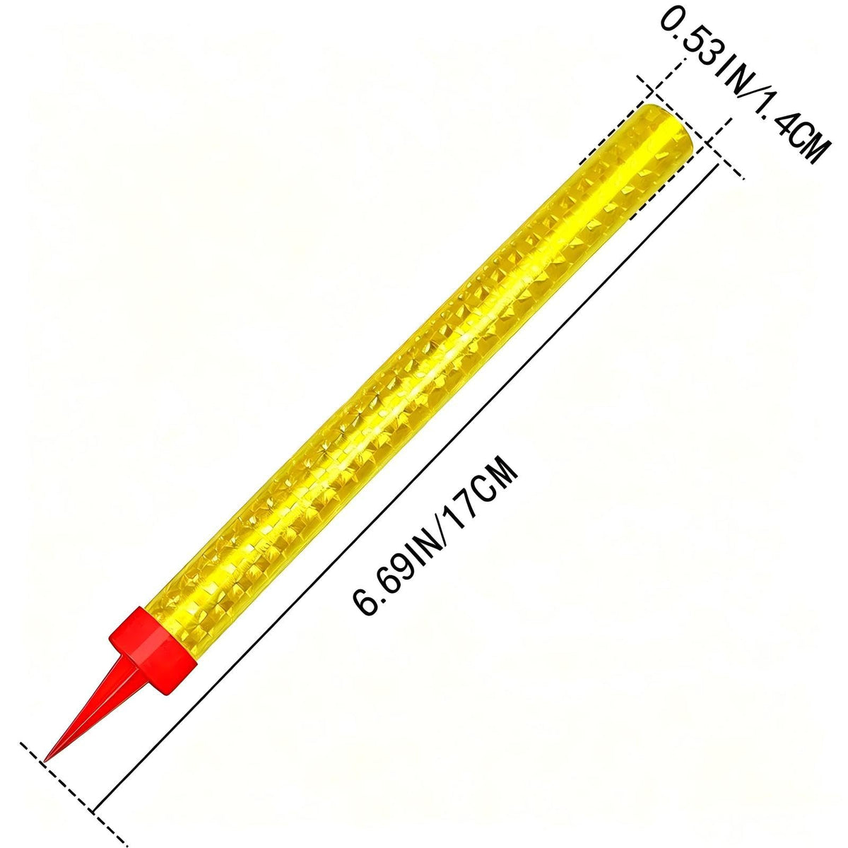 Gold Diamond Cut Cake Candles with Red Stakes for Parties