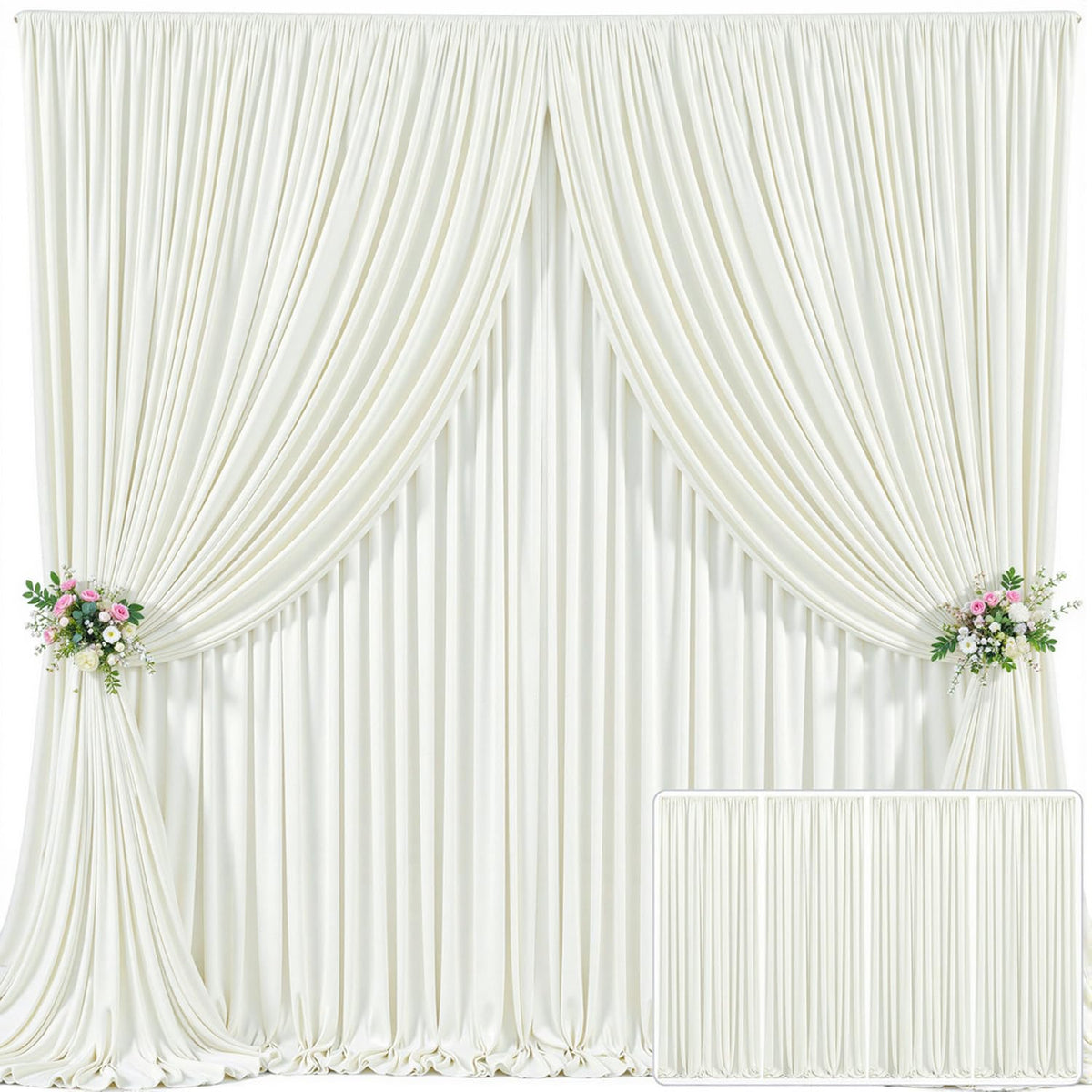 Wrinkle Free Backdrop Curtain for Wedding and Party Decor