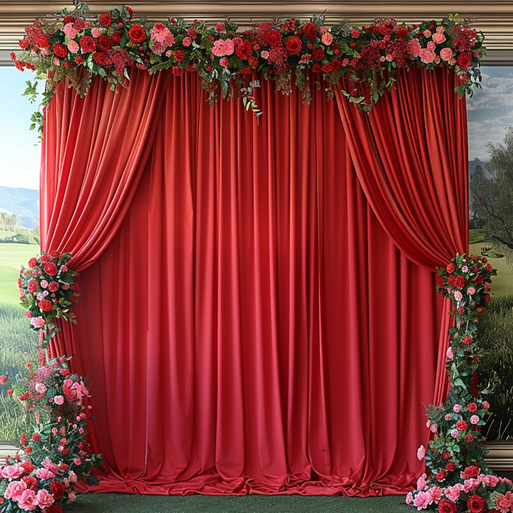 White Fabric Backdrop Curtain for Wedding and Party Decor