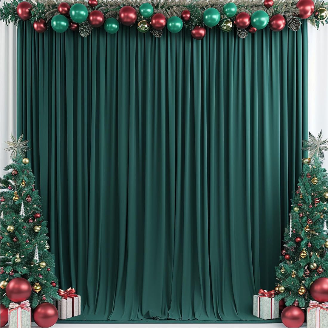 White Fabric Backdrop Curtain for Wedding and Party Decor