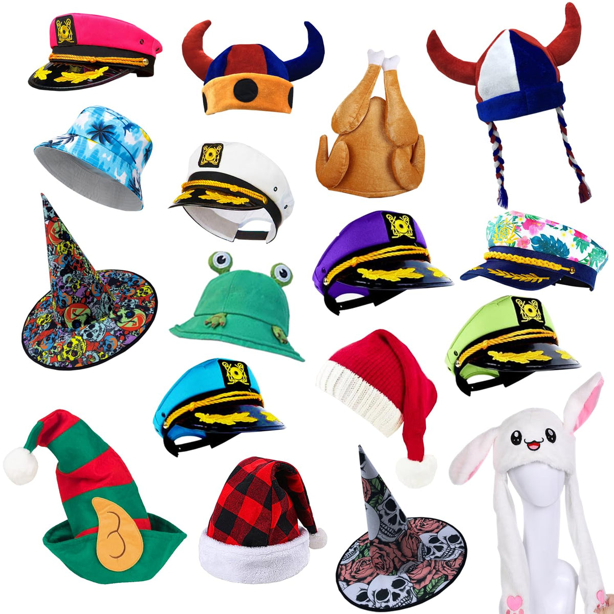 Assorted Funny Party Hats 12 Pack for Adults