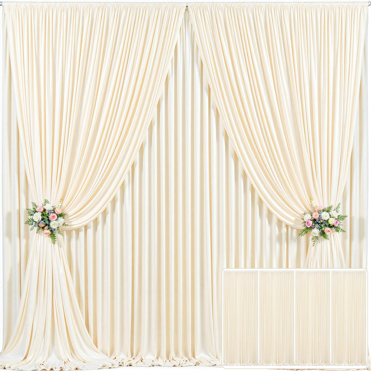 Wrinkle Free Backdrop Curtain for Wedding and Party Decor