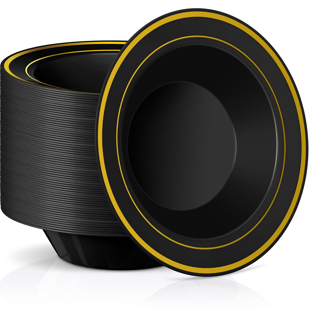 Disposable Plastic Bowls 6 oz for Parties and Catering