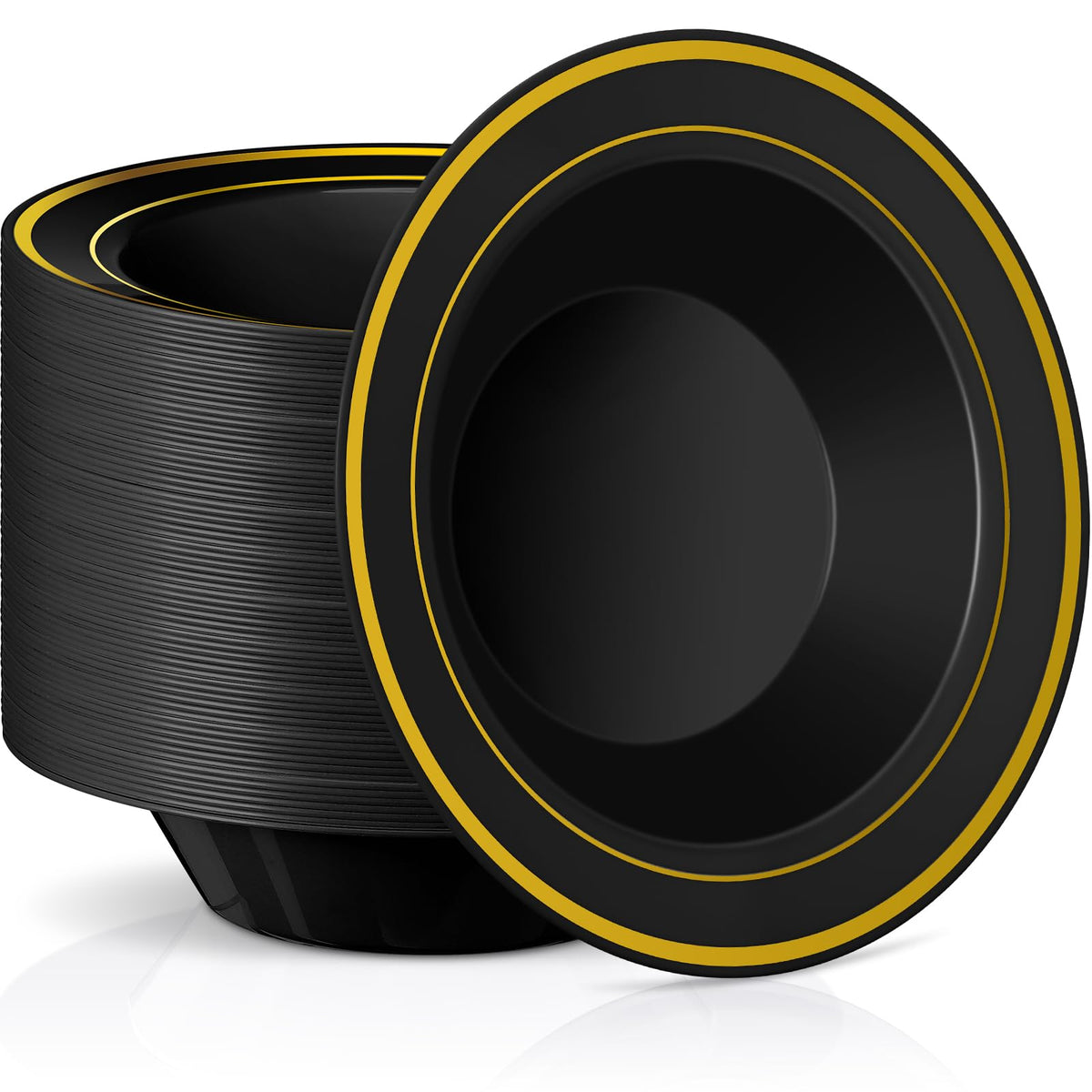 Disposable Plastic Bowls 6 oz for Parties and Catering