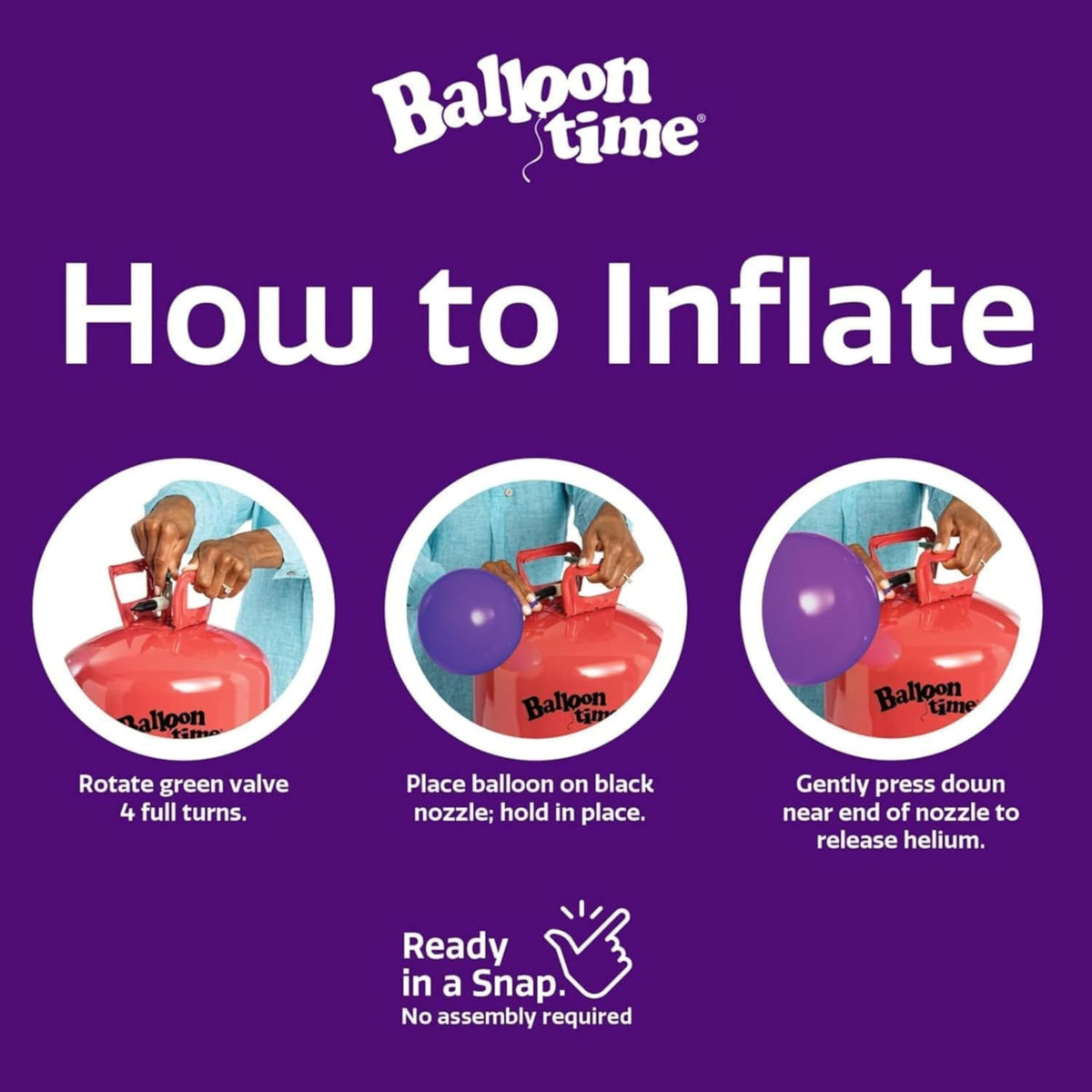Disposable Helium Tank Kit for 50 Latex Balloons