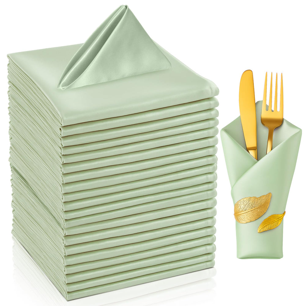 Sage Green Cloth Napkins 17 x 17 Inch 50 or 100 Pack