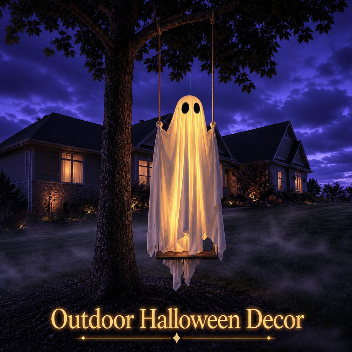 Glowing Ghost Outdoor Halloween Decorations