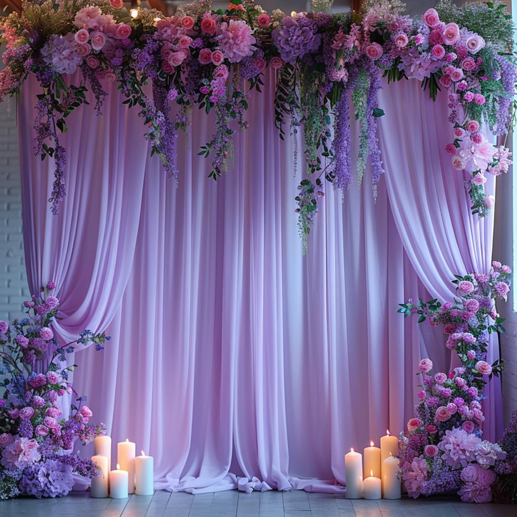 White Fabric Backdrop Curtain for Wedding and Party Decor