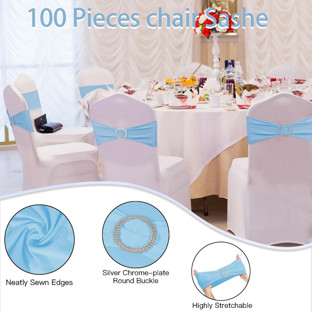 Chair Sashes for Weddings Parties and Event Decorations