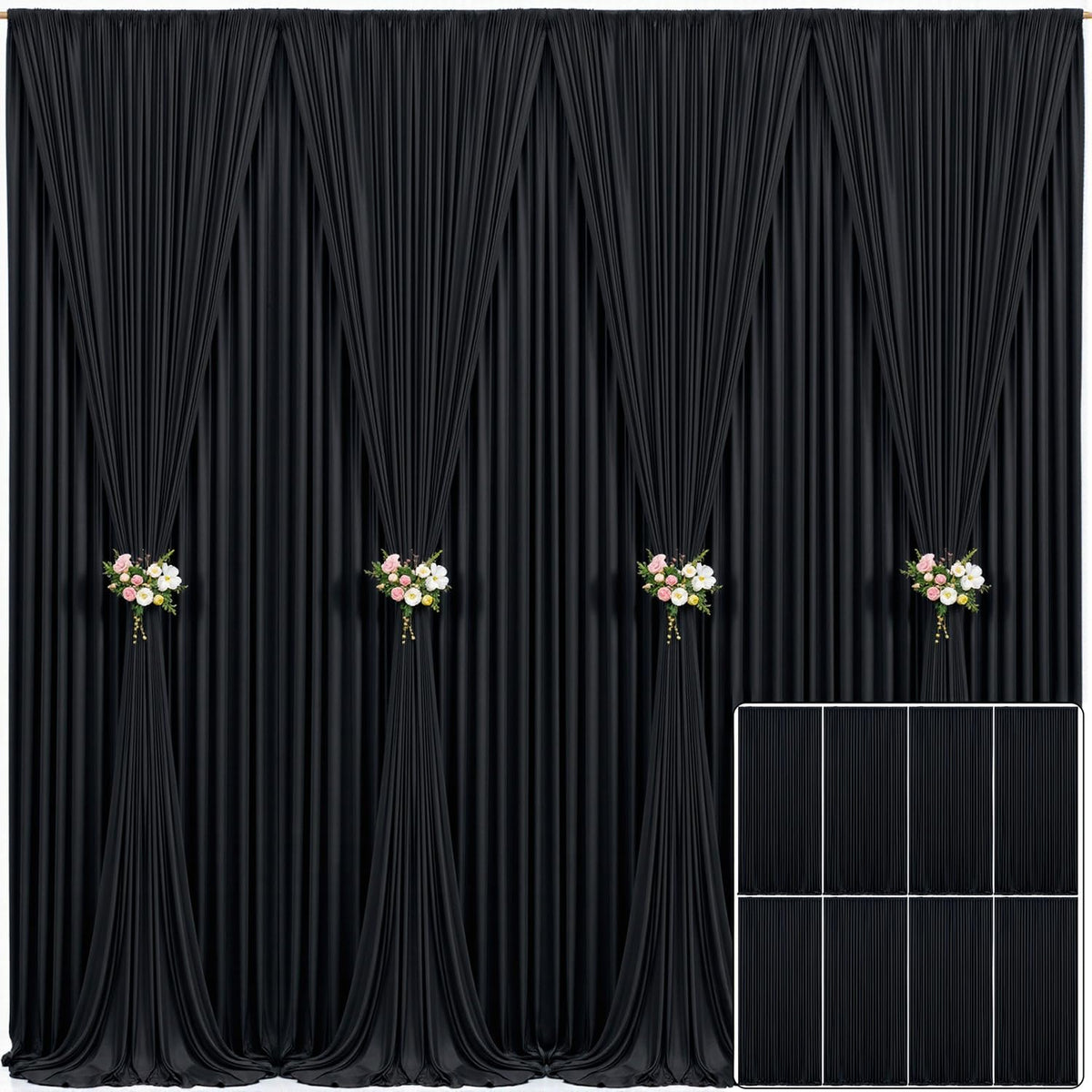 Wrinkle Free Backdrop Curtain for Wedding and Party Decor