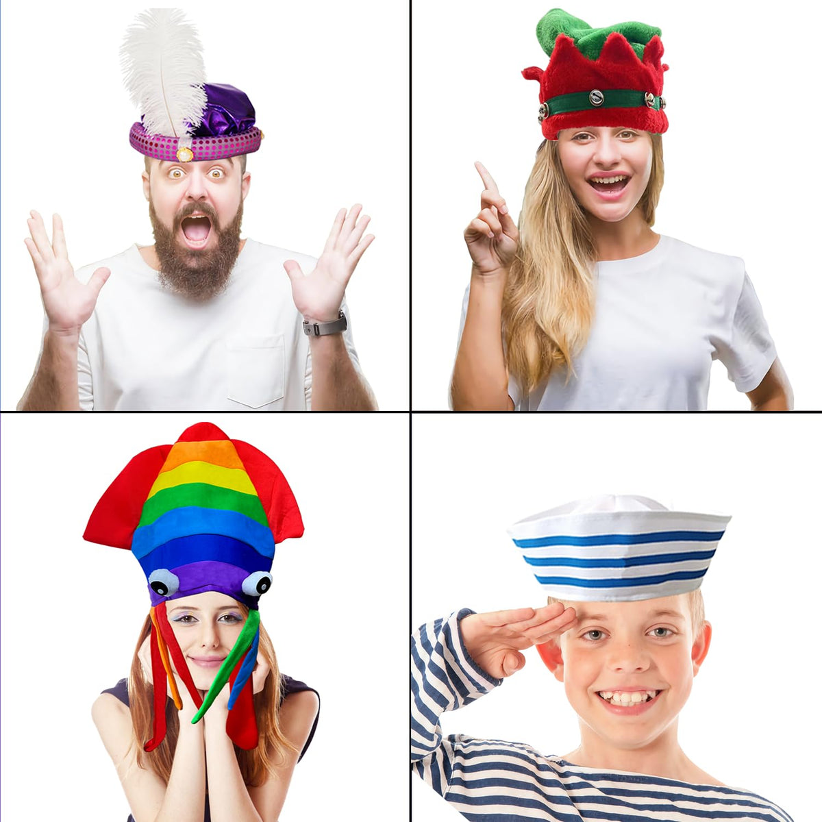 Assorted Funny Party Hats 12 Pack for Adults
