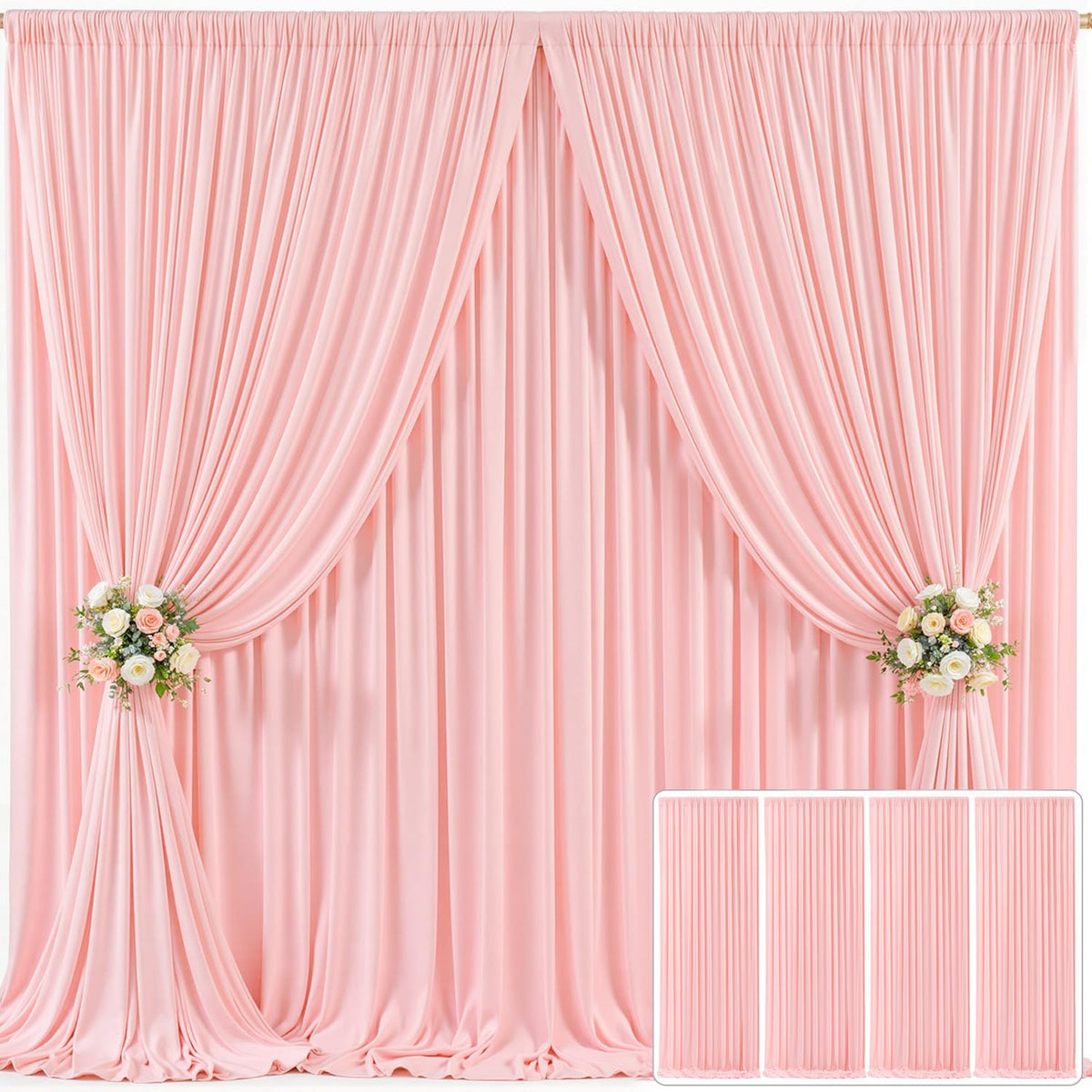 Wrinkle Free Backdrop Curtain for Wedding and Party Decor