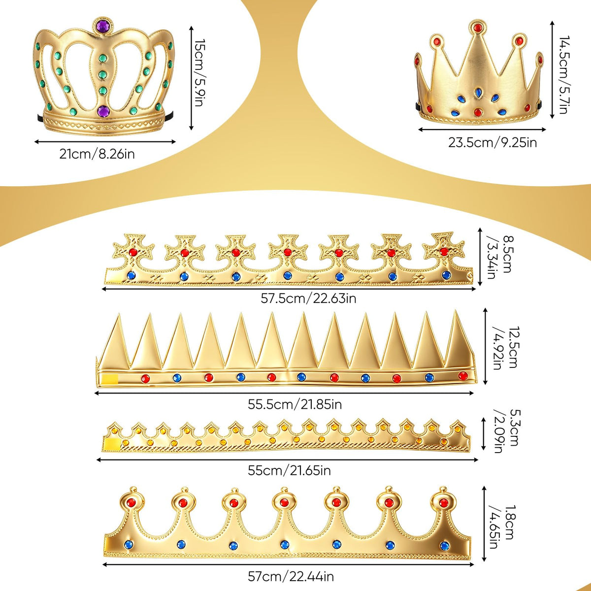 Faux Leather King Crown for Cosplay Costume and Parties