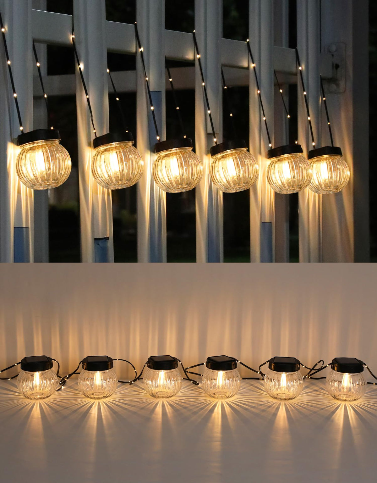 Solar Hanging Lanterns 12 Pack for Outdoor Party Decorations