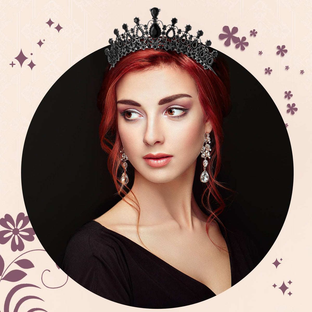 Crystal Princess Tiara Crowns with Combs 12 Piece Set