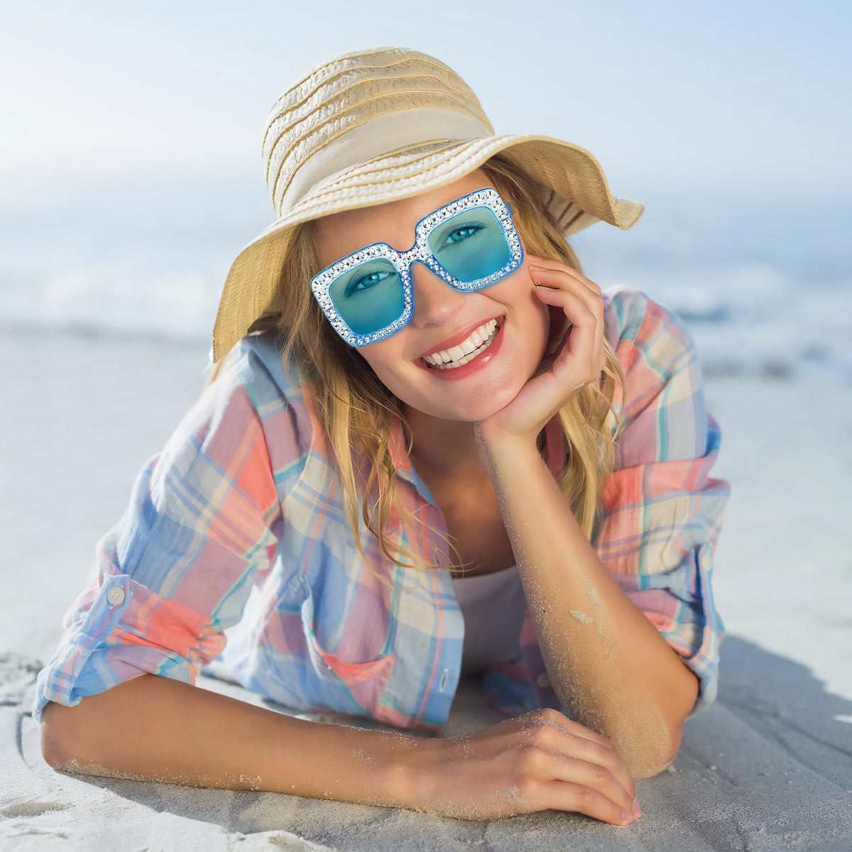 Oversized Crystal Party Sunglasses 12 24 or 48 Pack