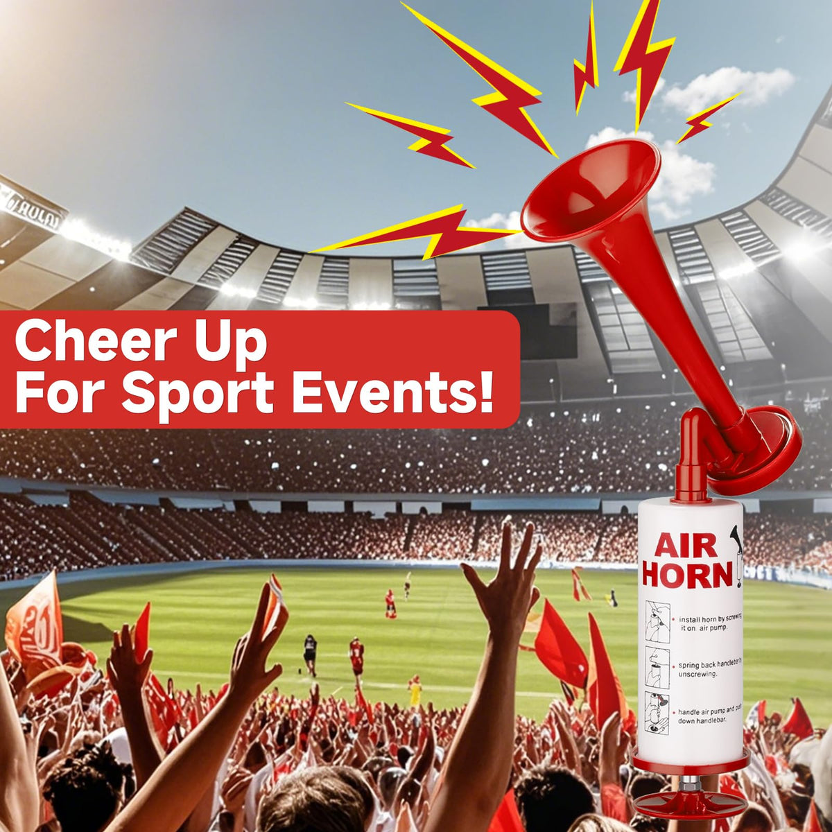 Handheld Air Horn Loud Noise Maker for Boats and Sports Events
