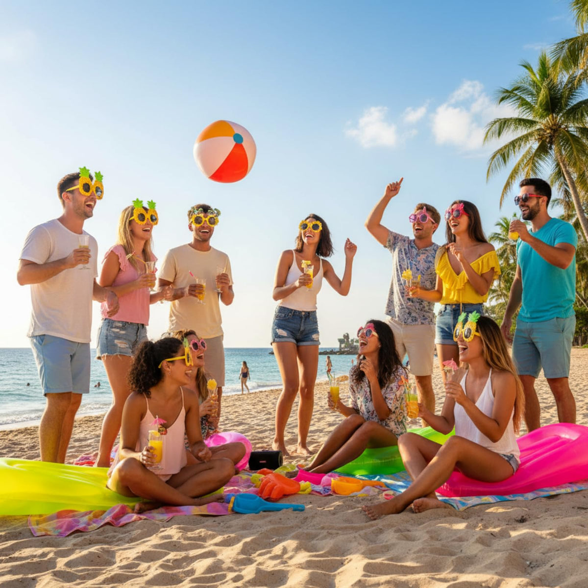 Funny Hawaiian Party Sunglasses 48 Pairs for Luau Favors