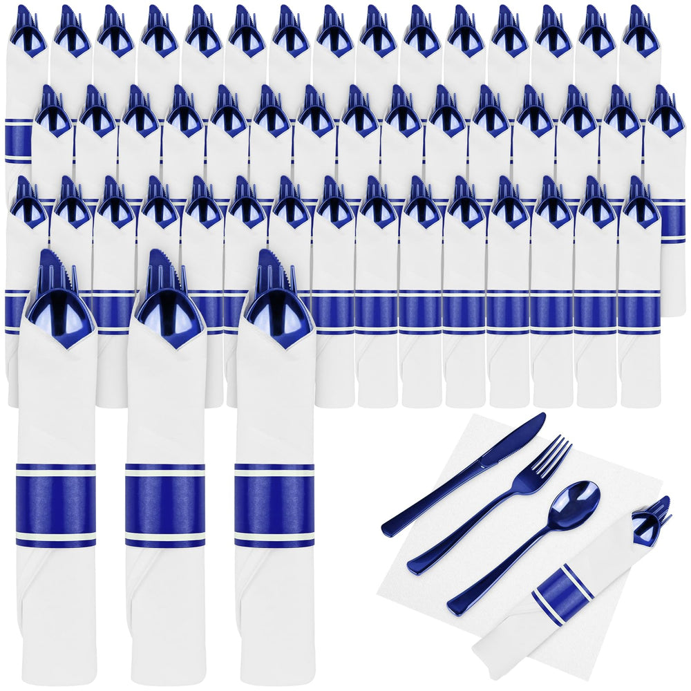 Pre Rolled Plastic Silverware Set for Parties and Events