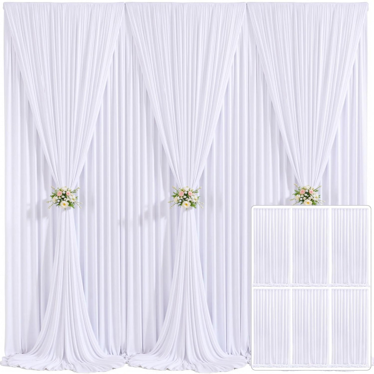 Wrinkle Free Backdrop Curtain for Wedding and Party Decor