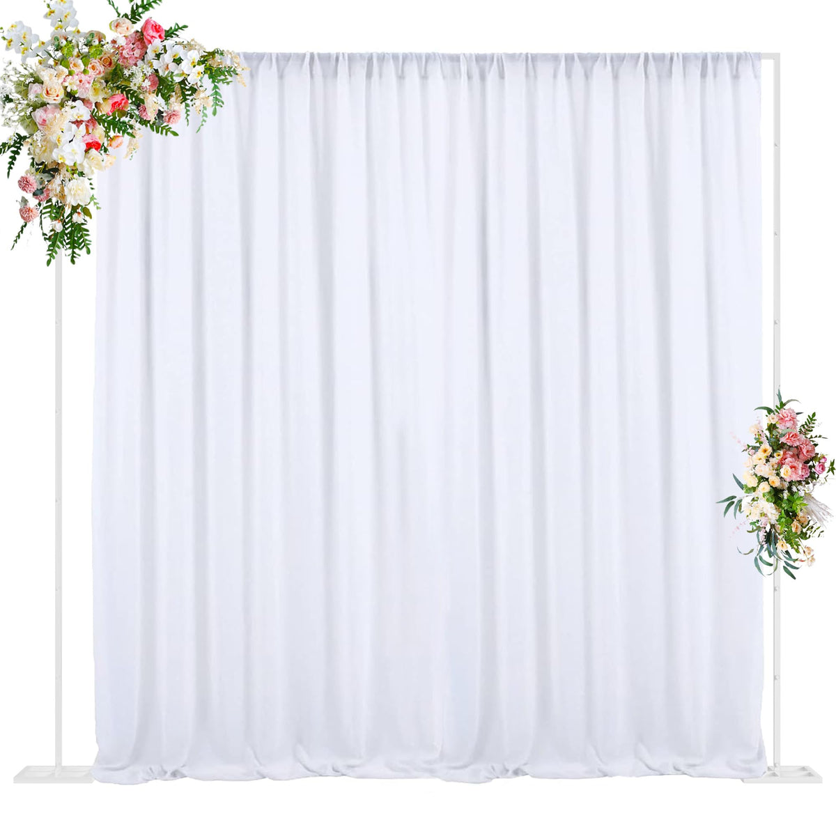Gold Square Backdrop Stand 10x10 ft for Wedding and Party Decor