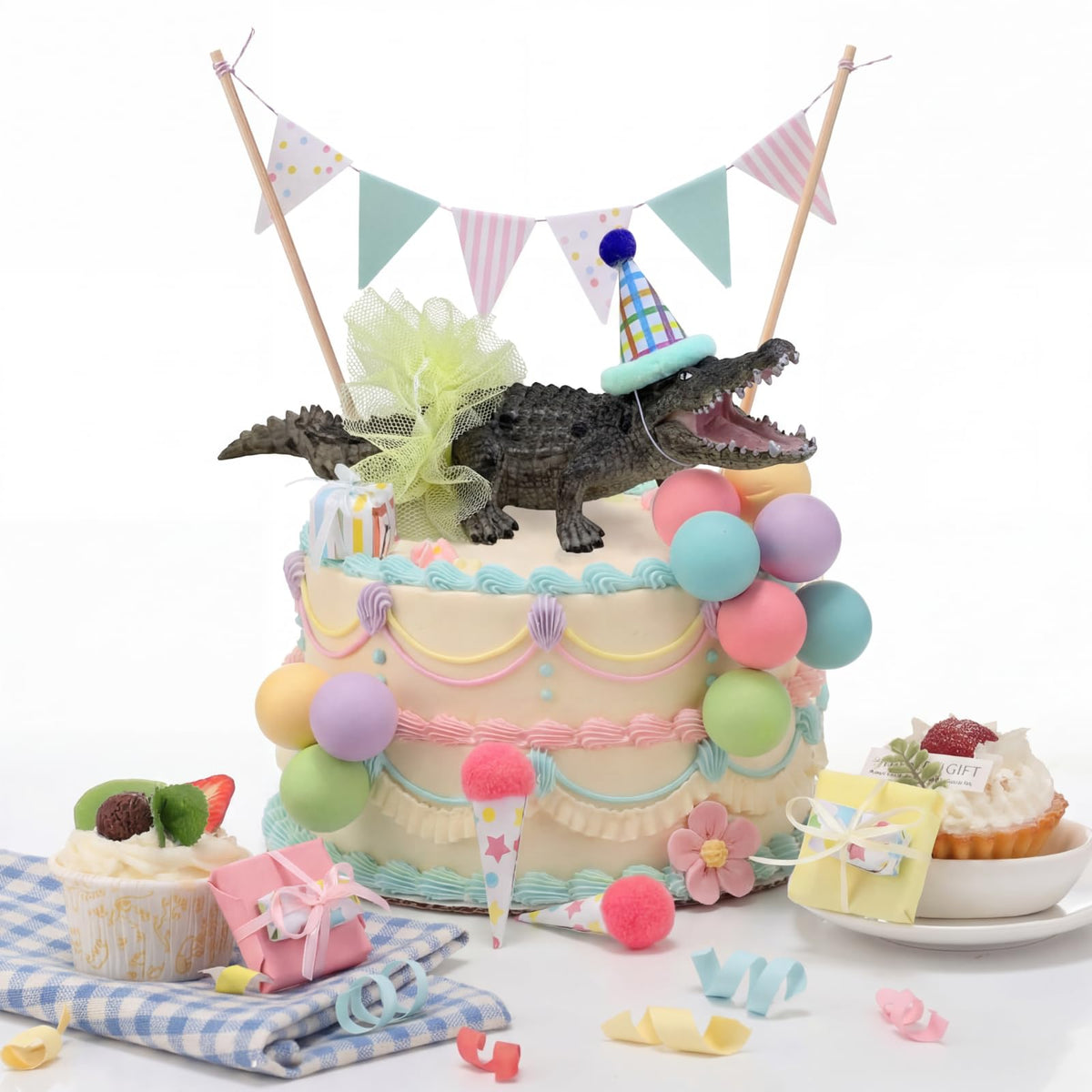 Birthday Cake Topper Decoration Set 19 Pieces for Parties