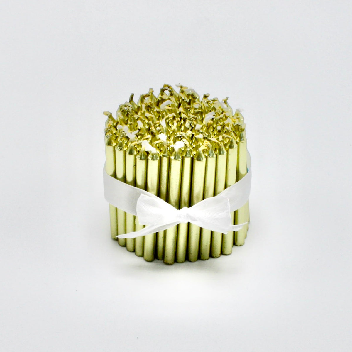 Tall Gold Birthday Candles 100 Pack for Cakes and Celebrations