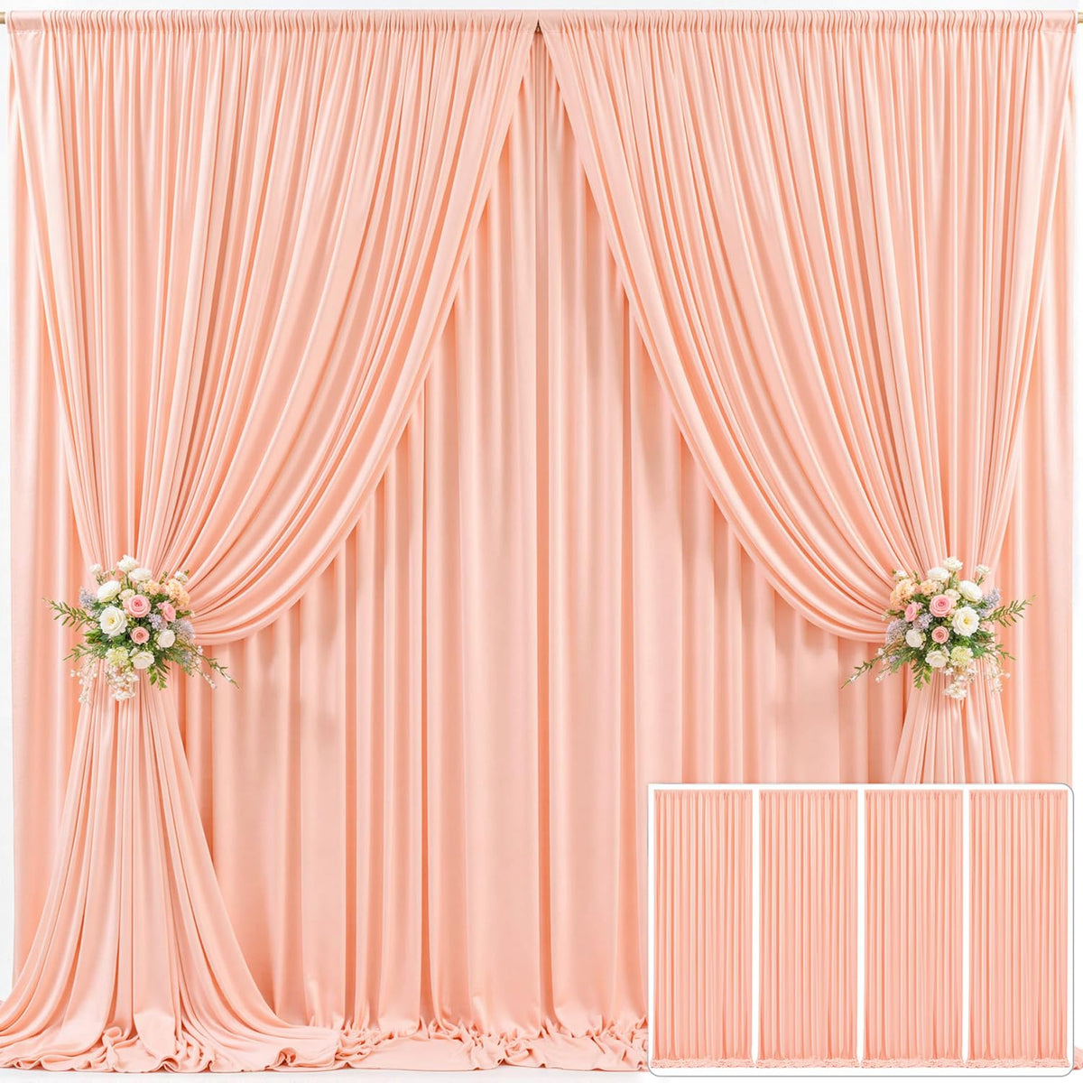 Wrinkle Free Backdrop Curtain for Wedding and Party Decor