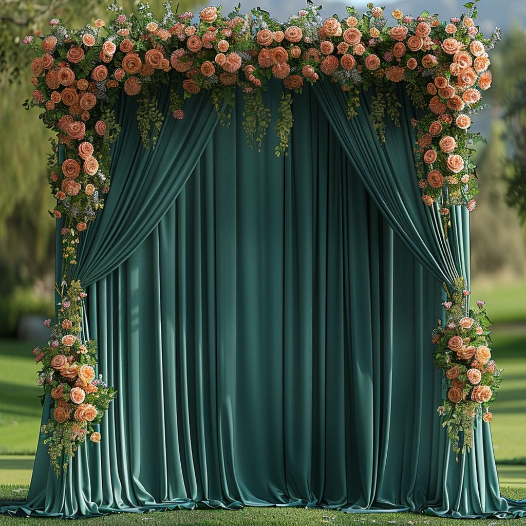 White Fabric Backdrop Curtain for Wedding and Party Decor