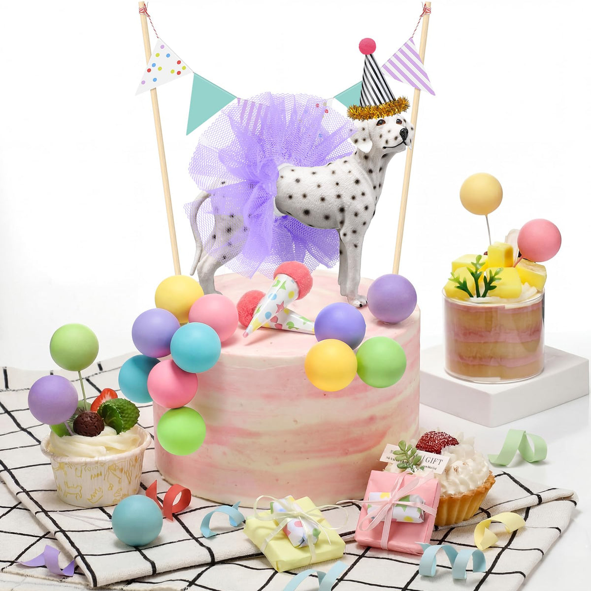 Birthday Cake Topper Decoration Set 19 Pieces for Parties
