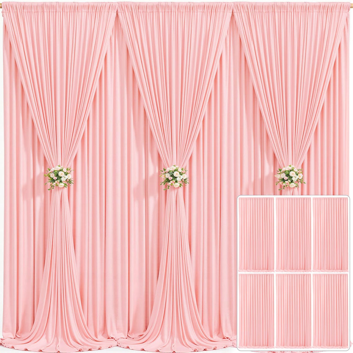 Wrinkle Free Backdrop Curtain for Wedding and Party Decor