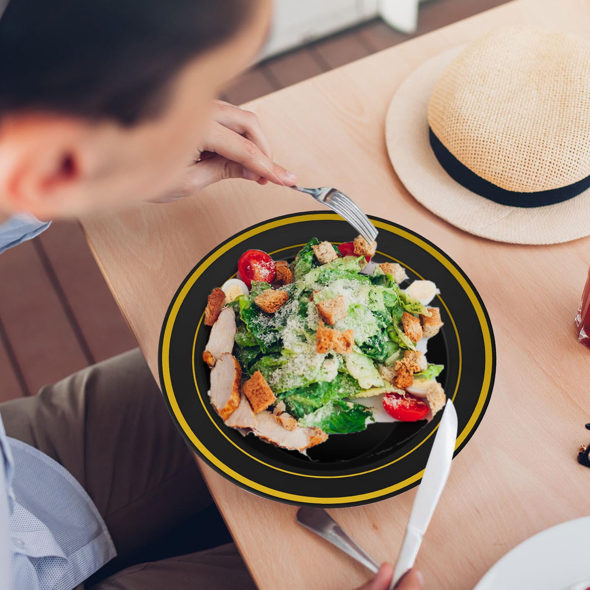 Disposable Plastic Bowls 6 oz for Parties and Catering