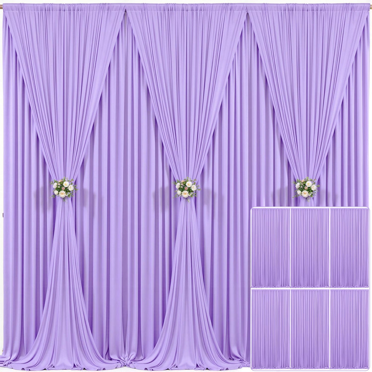 Wrinkle Free Backdrop Curtain for Wedding and Party Decor